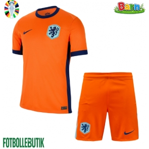 Nederländerna Hemmaställ Barn EM 2024 Kortärmad (+ Korta byxor)